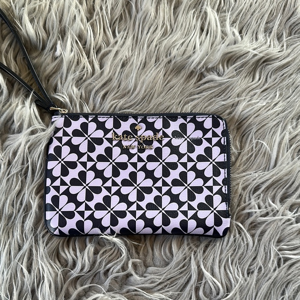 Kate Spade Black and Pink Geometric Clutch